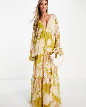 Long Yellow Party Dress